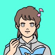 R.Yさんがペンとノートを持ち、学習しているアイコン